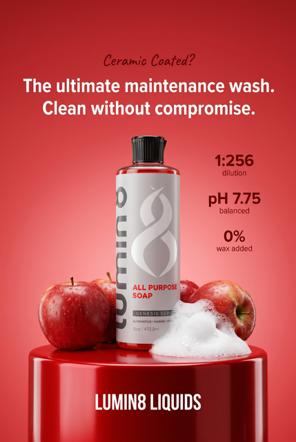 Lumin8 All Purpose Soap in use