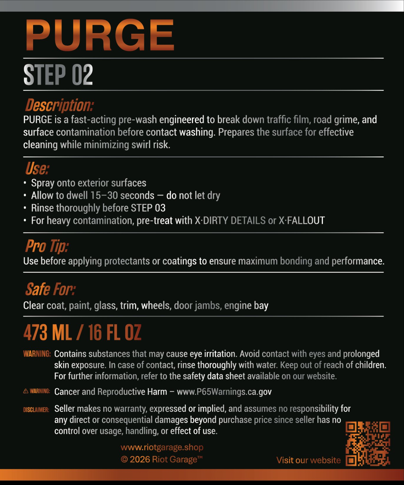 Step 02: PURGE - APC / Pre-Clean — alternate view 1