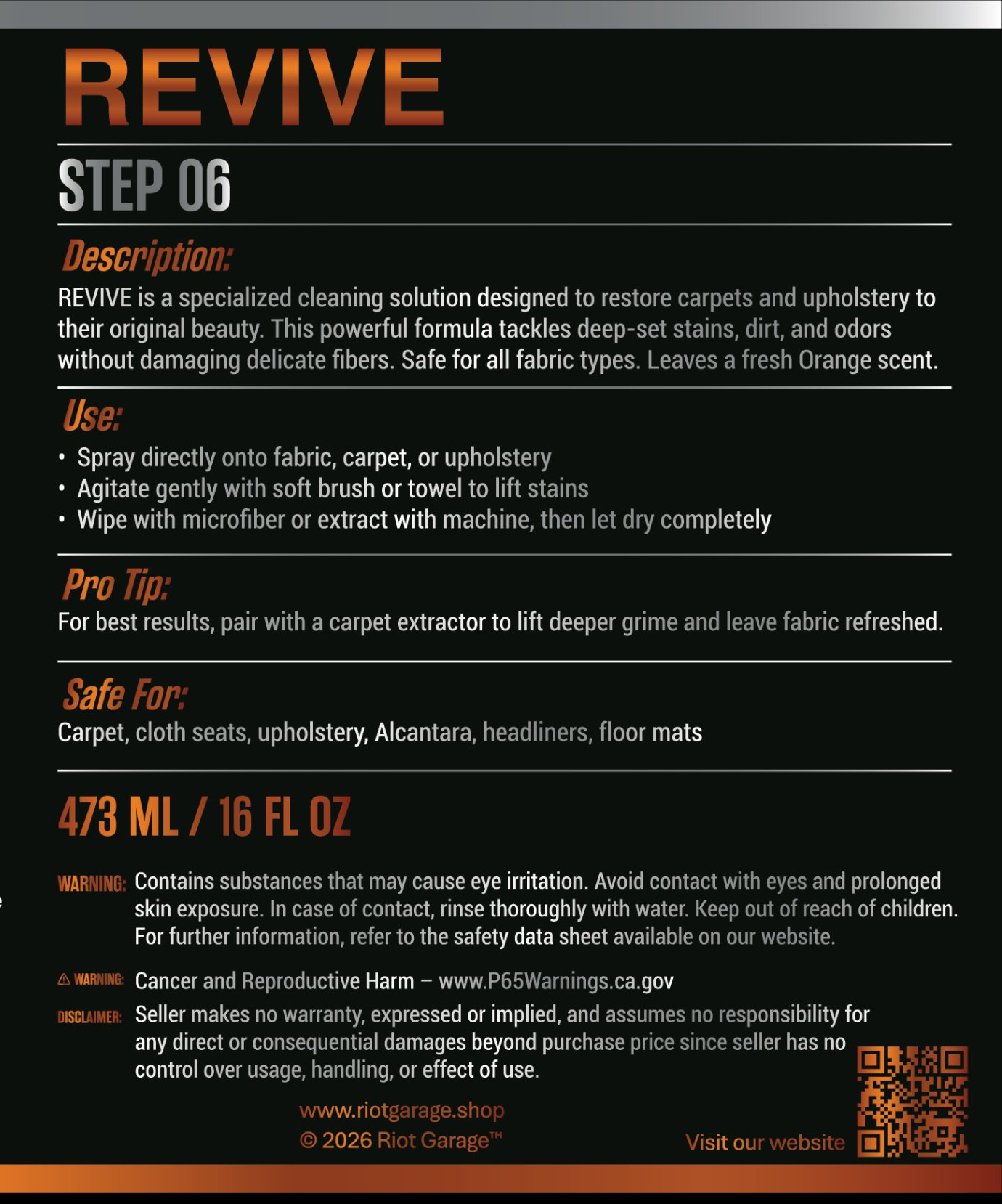 Step 06: REVIVE - Carpet & Upholstery Cleaner — alternate view 1