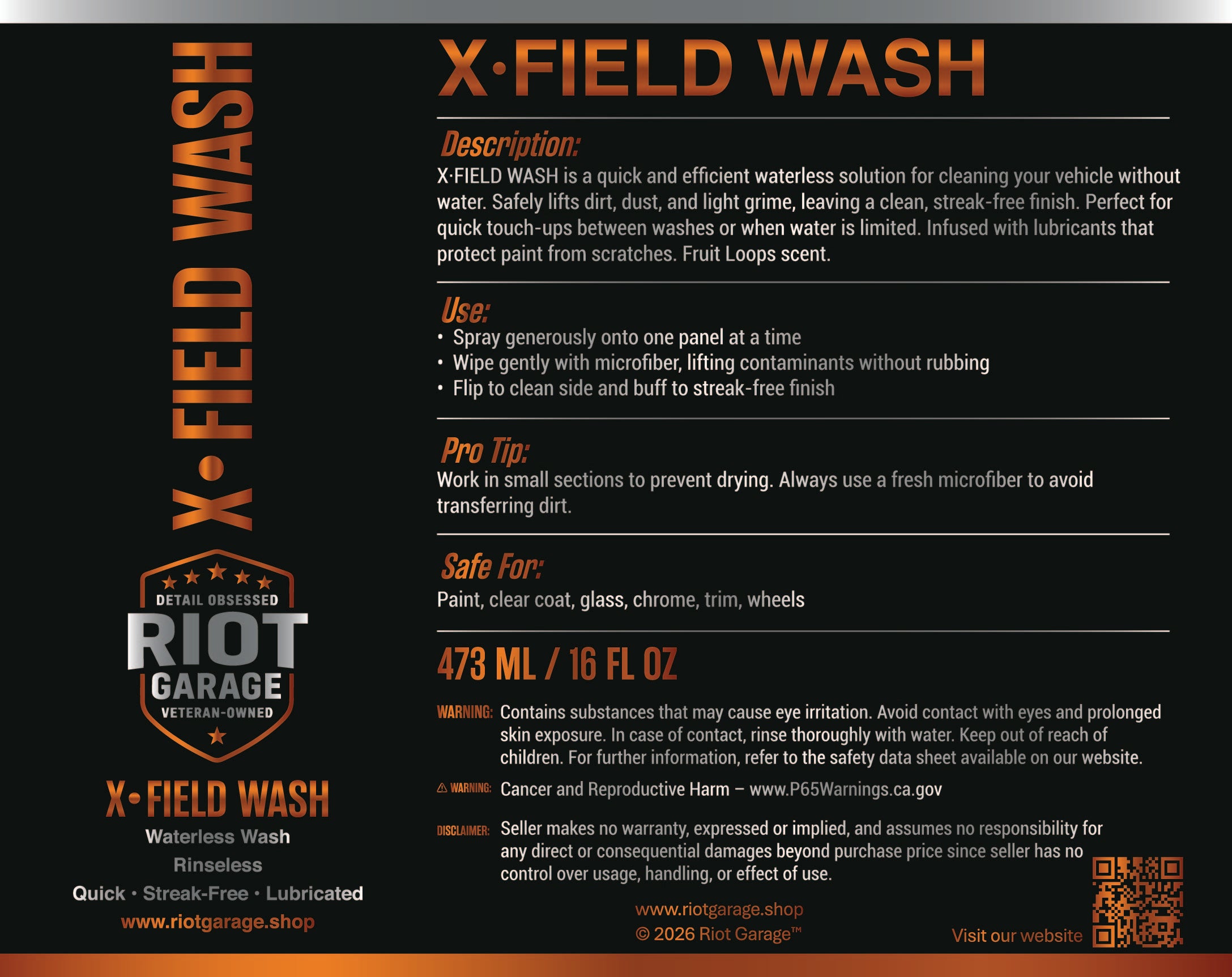 X·FIELD WASH - Rinse Less Wash — alternate view 1