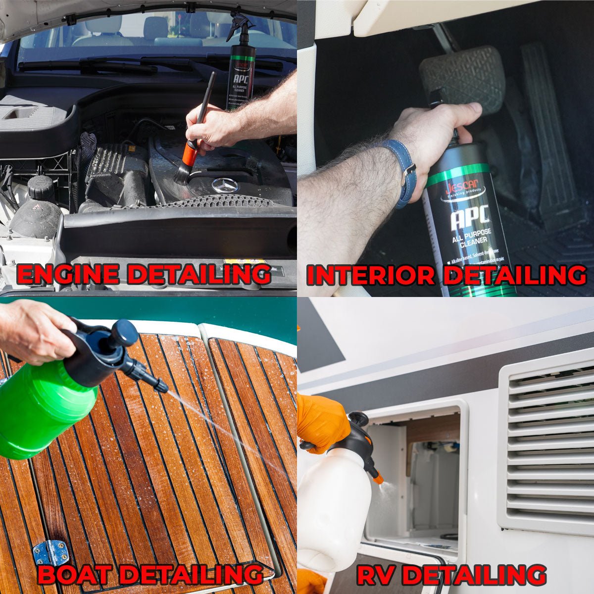 Jescar All Purpose Cleaner in use
