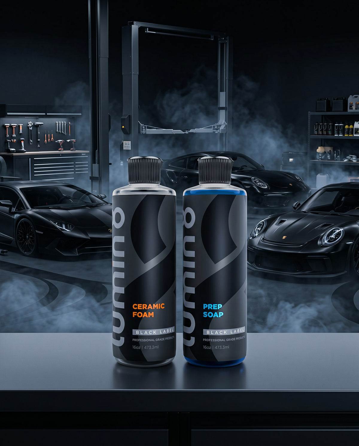 Lumin8 Liquids Black Label Ceramic Foam System two bottle kit